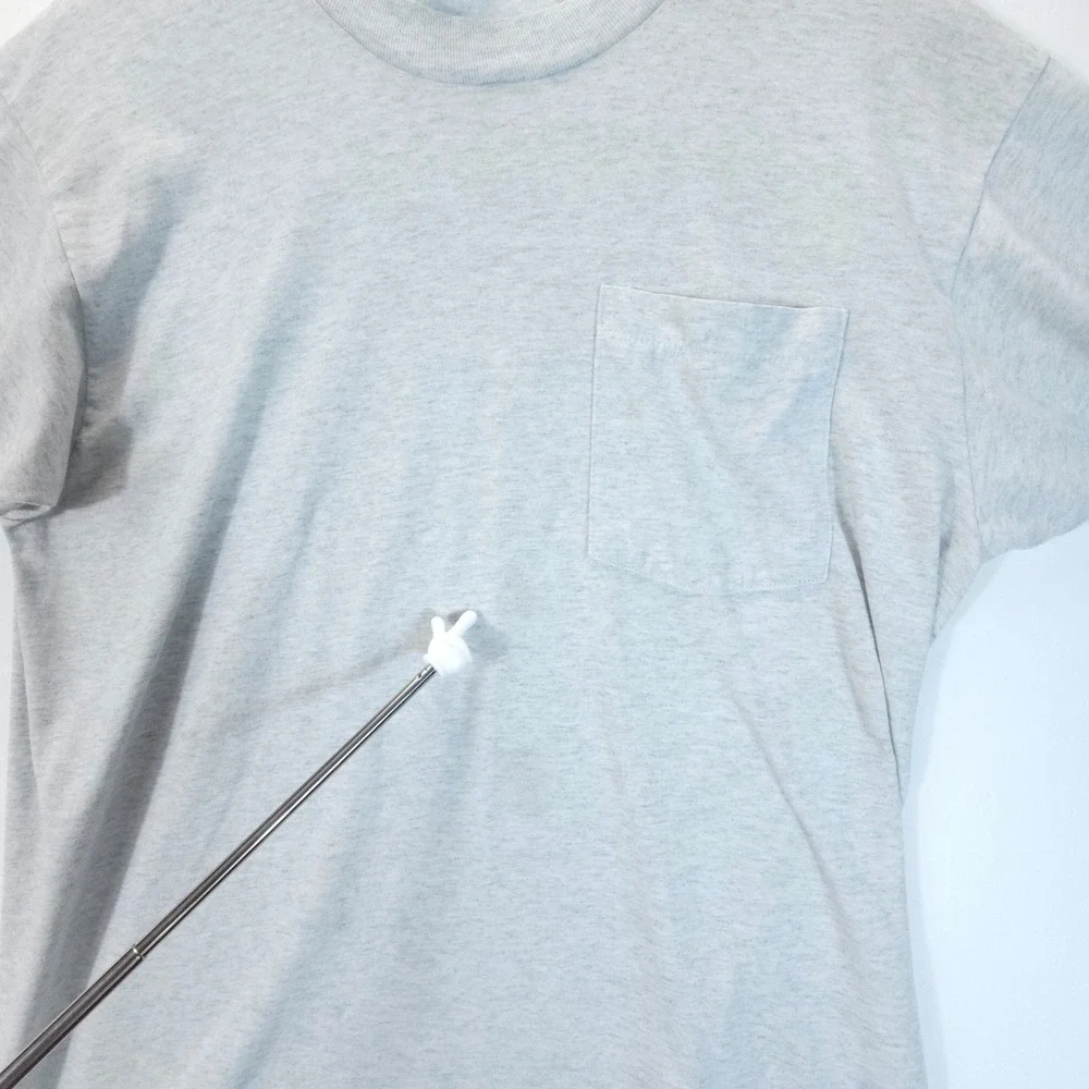 Vintage BVD T-Shirt Mens Large Grey Pocket Tee Streetwear USA Made - Picture 5 of 9